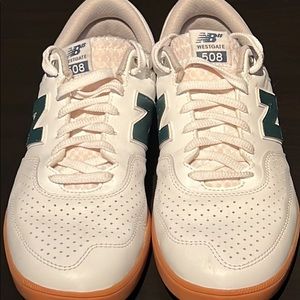 New Balance 508 - White/Navy/Gum Bottom Soles - size 12